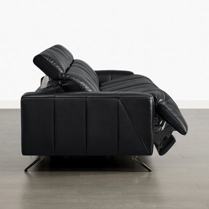 Elan Streamlined Zero Gravity Genuine Leather 3 Seater Reclining Sofa