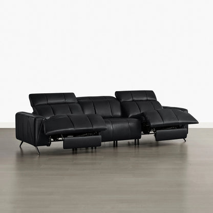 Elan Streamlined Zero Gravity Genuine Leather 3 Seater Reclining Sofa