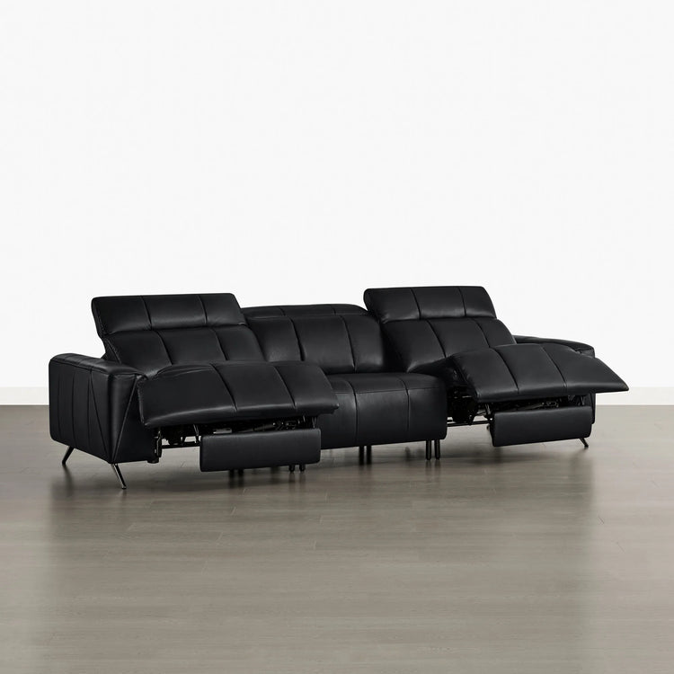 Elan Streamlined Zero Gravity Genuine Leather 3 Seater Reclining Sofa