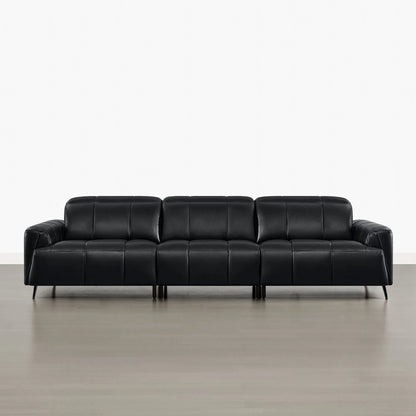 Elan Streamlined Zero Gravity Genuine Leather 3 Seater Reclining Sofa