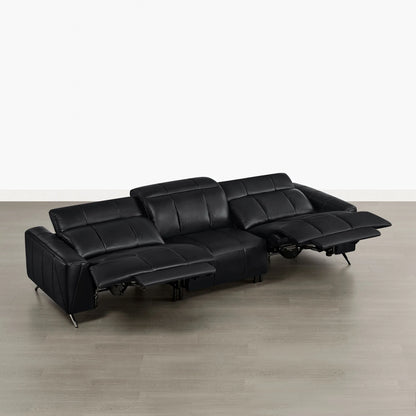 Elan Streamlined Zero Gravity Genuine Leather 3 Seater Reclining Sofa