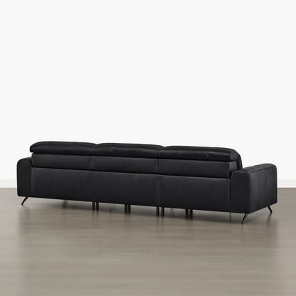 Elan Streamlined Zero Gravity Genuine Leather 3 Seater Reclining Sofa