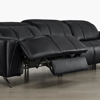 Elan Streamlined Zero Gravity Genuine Leather 3 Seater Reclining Sofa
