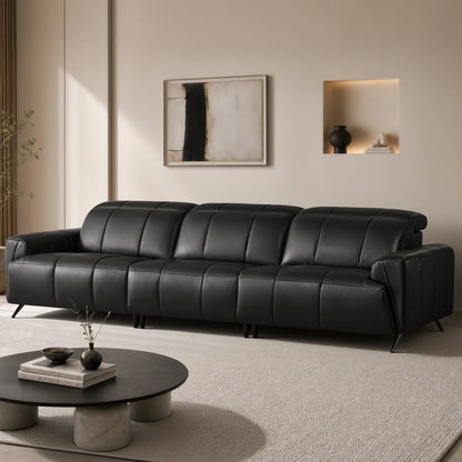 Elan Streamlined Zero Gravity Genuine Leather 3 Seater Reclining Sofa