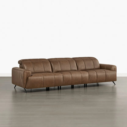 Elan Streamlined Zero Gravity Genuine Leather 3 Seater Reclining Sofa