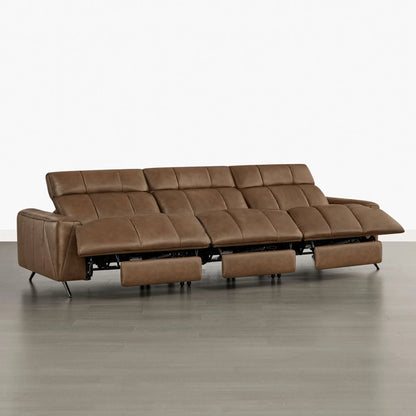 Elan Streamlined Zero Gravity Genuine Leather 3 Seater Reclining Sofa