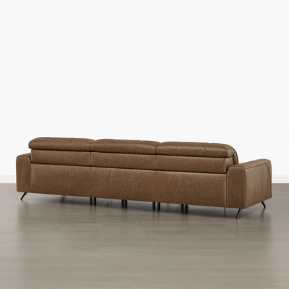 Elan Streamlined Zero Gravity Genuine Leather 3 Seater Reclining Sofa