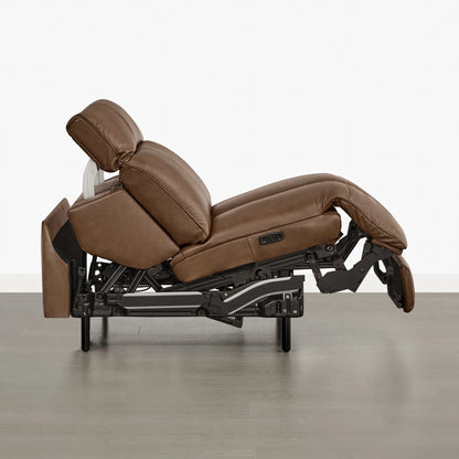 Elan Streamlined Zero Gravity Genuine Leather 3 Seater Reclining Sofa