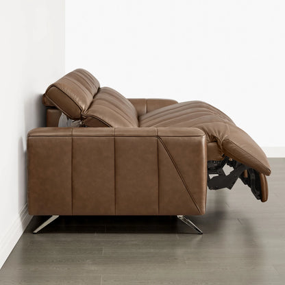 Elan Streamlined Zero Gravity Genuine Leather 2 Seater Reclining Sofa