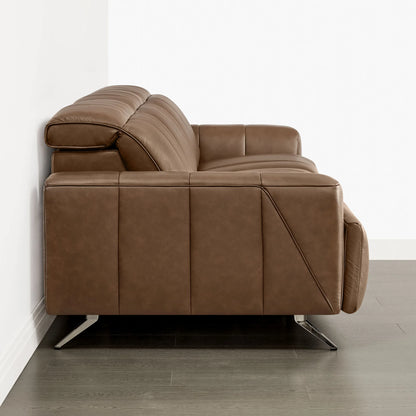 Elan Streamlined Zero Gravity Genuine Leather 3 Seater Reclining Sofa