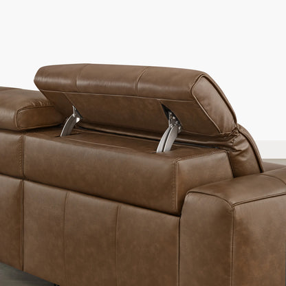Elan Streamlined Zero Gravity Genuine Leather 3 Seater Reclining Sofa