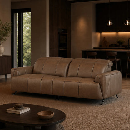 Elan Streamlined Zero Gravity Genuine Leather 2 Seater Reclining Sofa