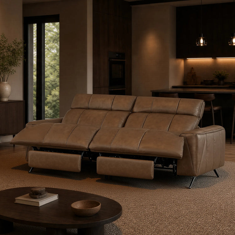 Elan Streamlined Zero Gravity Genuine Leather 2 Seater Reclining Sofa