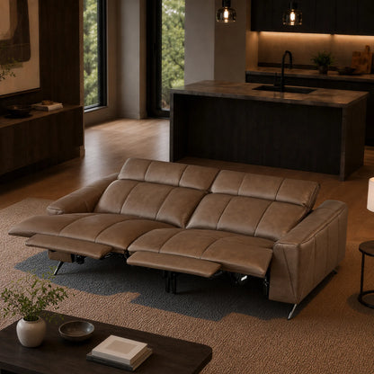 Elan Streamlined Zero Gravity Genuine Leather 2 Seater Reclining Sofa