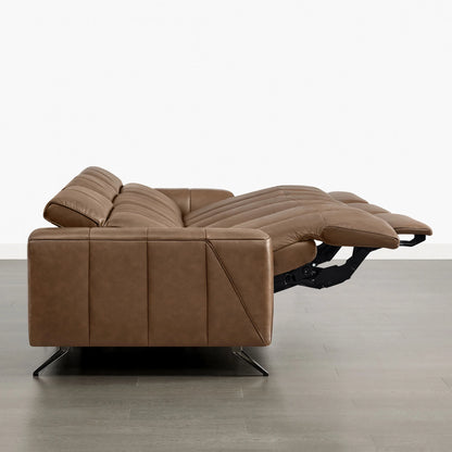 Elan Streamlined Zero Gravity Genuine Leather 3 Seater Reclining Sofa