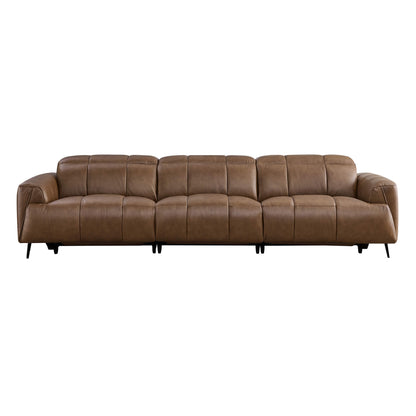 Elan Streamlined Zero Gravity Genuine Leather 3 Seater Reclining Sofa