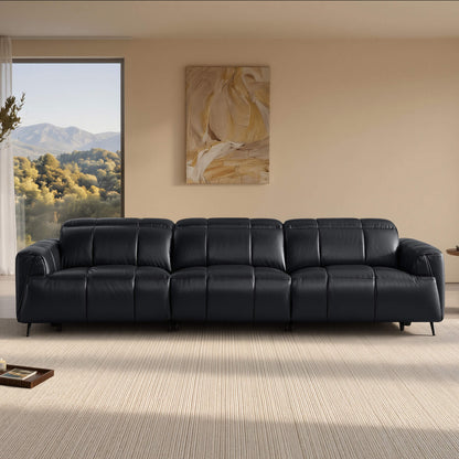 Elan Streamlined Zero Gravity Genuine Leather 3 Seater Reclining Sofa