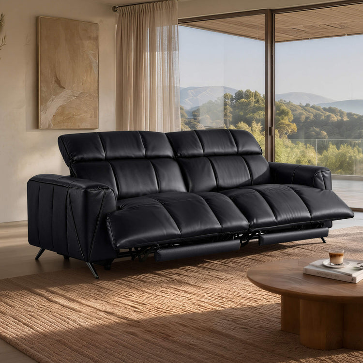 Elan Streamlined Zero Gravity Genuine Leather 2 Seater Reclining Sofa