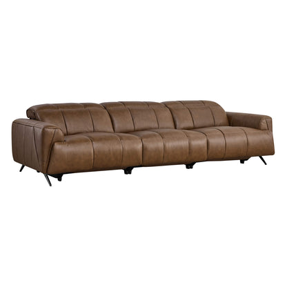 Elan Streamlined Zero Gravity Genuine Leather 3 Seater Reclining Sofa
