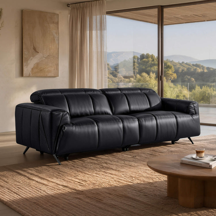 Elan Streamlined Zero Gravity Genuine Leather 2 Seater Reclining Sofa