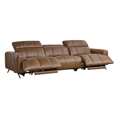 Elan Streamlined Zero Gravity Genuine Leather 3 Seater Reclining Sofa