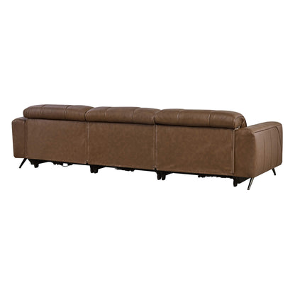 Elan Streamlined Zero Gravity Genuine Leather 3 Seater Reclining Sofa