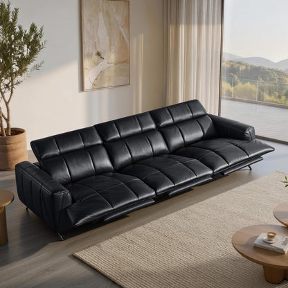 Elan Streamlined Zero Gravity Genuine Leather 3 Seater Reclining Sofa