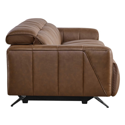 Elan Streamlined Zero Gravity Genuine Leather 3 Seater Reclining Sofa