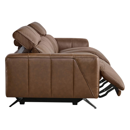 Elan Streamlined Zero Gravity Genuine Leather 3 Seater Reclining Sofa