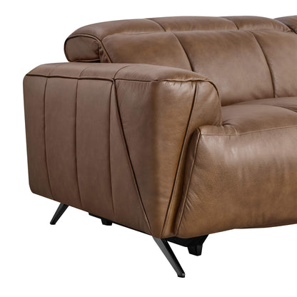 Elan Streamlined Zero Gravity Genuine Leather 3 Seater Reclining Sofa