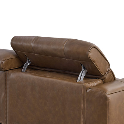 Elan Streamlined Zero Gravity Genuine Leather 3 Seater Reclining Sofa