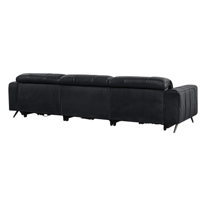 Elan Streamlined Zero Gravity Genuine Leather 3 Seater Reclining Sofa