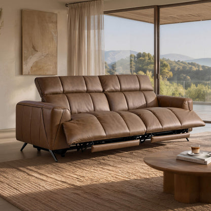 Elan Streamlined Zero Gravity Genuine Leather 2 Seater Reclining Sofa