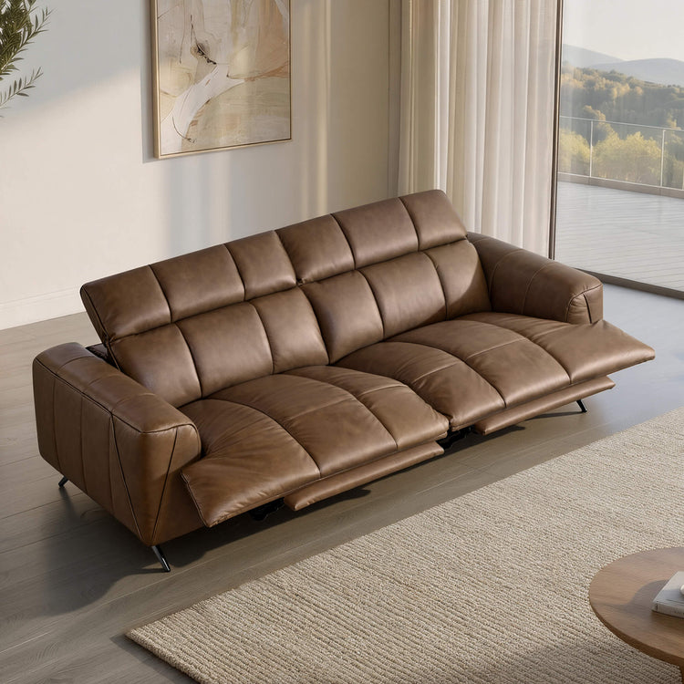 Elan Streamlined Zero Gravity Genuine Leather 2 Seater Reclining Sofa