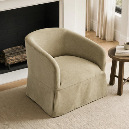 EllaGrace Slipcovered Swivel Armchair