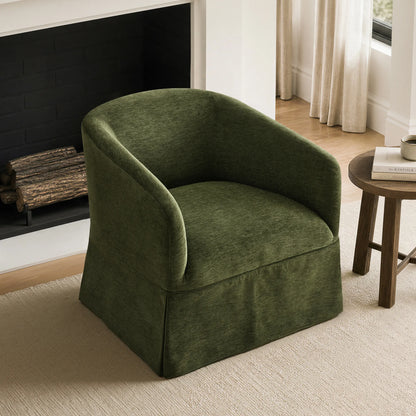 EllaGrace Slipcovered Swivel Armchair