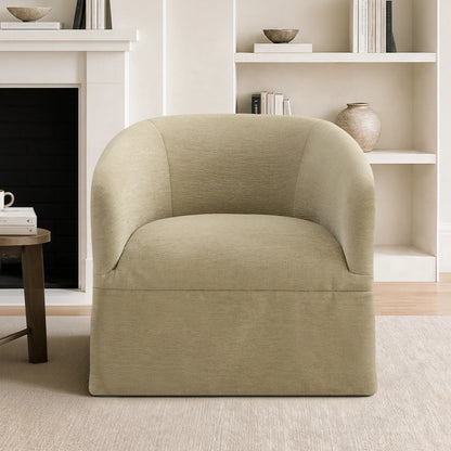 EllaGrace Slipcovered Swivel Armchair