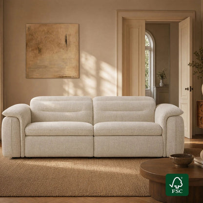 Elora Cloud-Soft Deep Lounge 2-Seater Reclining Sofa with Power Headrest