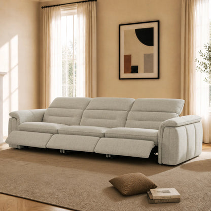 Elora Cloud-Soft Deep Lounge 3-Seater Reclining Sofa with Power Headrest