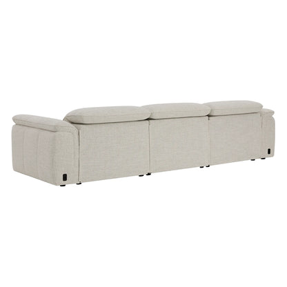 Elora Cloud-Soft Deep Lounge 3-Seater Reclining Sofa with Power Headrest