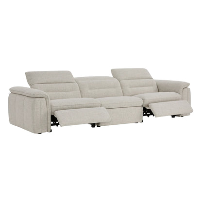 Elora Cloud-Soft Deep Lounge 3-Seater Reclining Sofa with Power Headrest