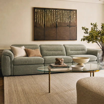 Elora Cloud-Soft Deep Lounge 3-Seater Reclining Sofa with Power Headrest