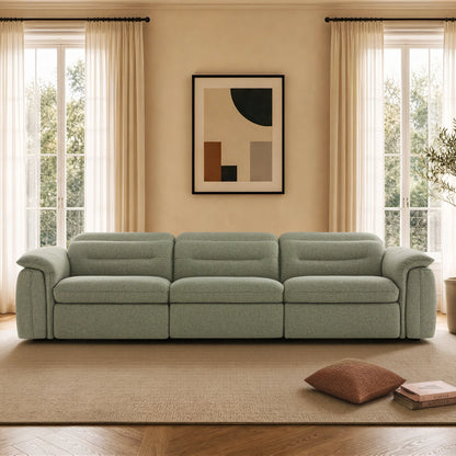 Elora Cloud-Soft Deep Lounge 3-Seater Reclining Sofa with Power Headrest