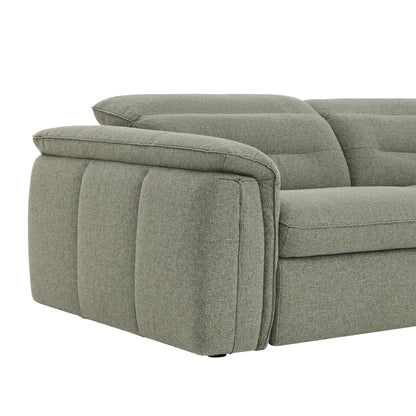 Elora Cloud-Soft Deep Lounge 3-Seater Reclining Sofa with Power Headrest