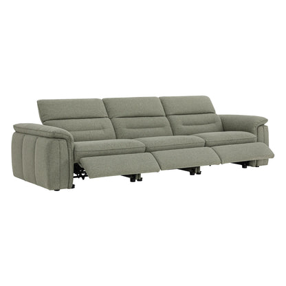 Elora Cloud-Soft Deep Lounge 3-Seater Reclining Sofa with Power Headrest
