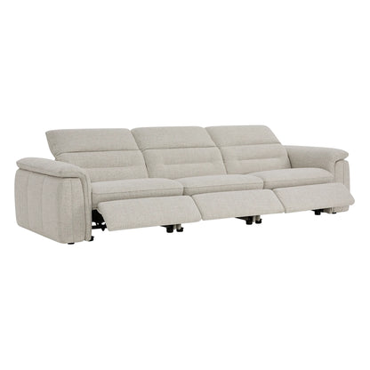 Elora Cloud-Soft Deep Lounge 3-Seater Reclining Sofa with Power Headrest