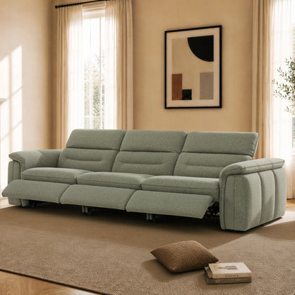 Elora Cloud-Soft Deep Lounge 3-Seater Reclining Sofa with Power Headrest