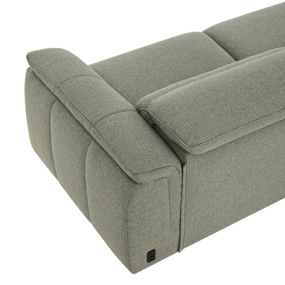 Elora Cloud-Soft Deep Lounge 2-Seater Reclining Sofa with Power Headrest