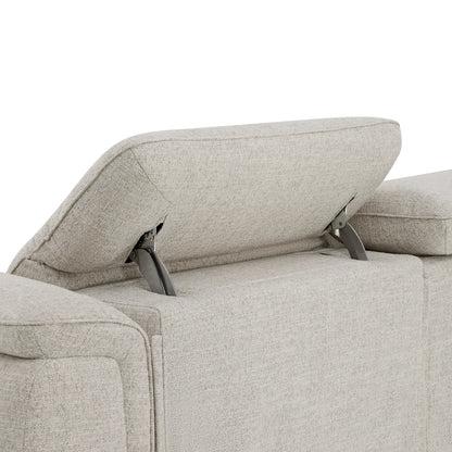 Elora Cloud-Soft Deep Lounge 2-Seater Reclining Sofa with Power Headrest