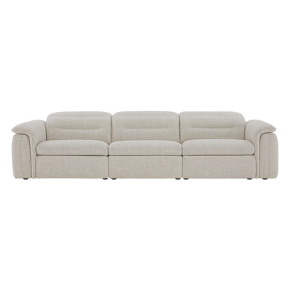 Elora Cloud-Soft Deep Lounge 3-Seater Reclining Sofa with Power Headrest